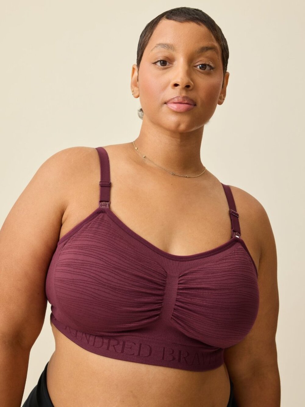 Kindred Bravely Sublime Hands-Free Pumping & Nursing Bra, Deep Burgundy, L-Busty